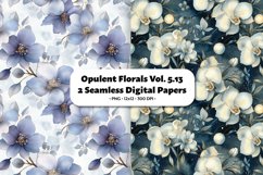 Opulent Florals Seamless Digital Paper Vol. 5.13, 2 PNG Product Image 1