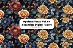 Opulent Florals Seamless Digital Paper Vol. 6.1, 2 PNG Product Image 1