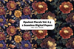 Opulent Florals Seamless Digital Paper Vol. 6.3, 2 PNG Product Image 1