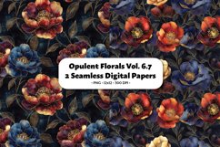 Opulent Florals Seamless Digital Paper Vol. 6.7, 2 PNG Product Image 1