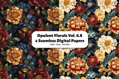 Opulent Florals Seamless Digital Paper Vol. 6.8, 2 PNG Product Image 1