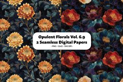 Opulent Florals Seamless Digital Paper Vol. 6.9, 2 PNG Product Image 1