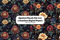 Opulent Florals Seamless Digital Paper Vol. 6.11, 2 PNG Product Image 1
