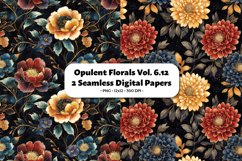 Opulent Florals Seamless Digital Paper Vol. 6.12, 2 PNG Product Image 1