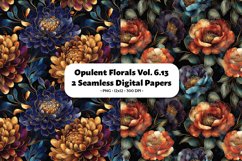 Opulent Florals Seamless Digital Paper Vol. 6.13, 2 PNG Product Image 1