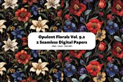 Opulent Florals Seamless Digital Paper Vol.9.2, 2 PNG Product Image 1