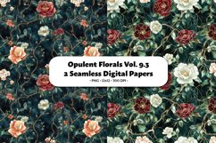 Opulent Florals Seamless Digital Paper Vol.9.3, 2 PNG Product Image 1
