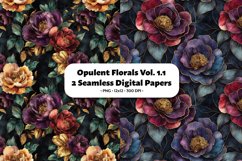 Opulent Florals Seamless Digital Paper Vol. 1.1, 2 PNG Product Image 1