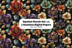 Opulent Florals Seamless Digital Paper Vol. 1.2, 2 PNG Product Image 1