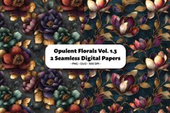 Opulent Florals Seamless Digital Paper Vol. 1.3, 2 PNG Product Image 1