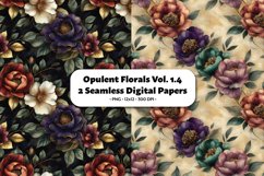 Opulent Florals Seamless Digital Paper Vol. 1.4, 2 PNG Product Image 1