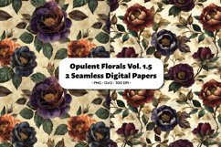 Opulent Florals Seamless Digital Paper Vol. 1.5, 2 PNG Product Image 1