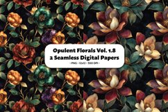 Opulent Florals Seamless Digital Paper Vol. 1.8, 2 PNG Product Image 1