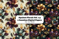 Opulent Florals Seamless Digital Paper Vol. 1.9, 2 PNG Product Image 1