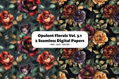 Opulent Florals Seamless Digital Paper Vol. 3.1, 2 PNG Product Image 1