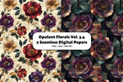 Opulent Florals Seamless Digital Paper Vol. 3.4, 2 PNG Product Image 1