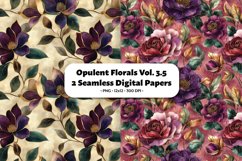 Opulent Florals Seamless Digital Paper Vol. 3.5, 2 PNG Product Image 1