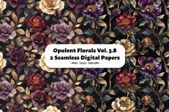 Opulent Florals Seamless Digital Paper Vol. 3.8, 2 PNG Product Image 1