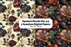 Opulent Florals Seamless Digital Paper Vol. 3.9, 2 PNG Product Image 1