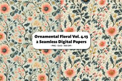 Ornamental Floral Seamless Digital Paper Vol.4.13, 2 PNG Product Image 1