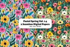 Pastel Spring Seamless Digital Paper Vol.1.4, 2 PNG Product Image 1