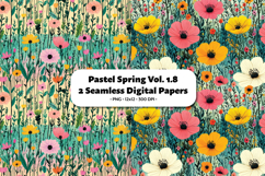Pastel Spring Seamless Digital Paper Vol.1.8, 2 PNG Product Image 1