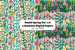 Pastel Spring Seamless Digital Paper Vol.1.11, 2 PNG Product Image 1
