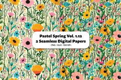 Pastel Spring Seamless Digital Paper Vol.1.12, 2 PNG Product Image 1
