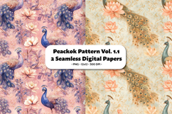 Peacock Seamless Digital Paper Vol.1.1, 2 PNG Product Image 1