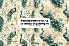 Peacock Seamless Digital Paper Vol.1.5, 2 PNG Product Image 1