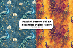 Peacock Seamless Digital Paper Vol.1.7, 2 PNG Product Image 1