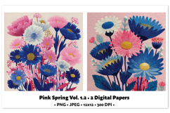 Playful Spring Digital Paper Vol. 1.2, 2 PNG &amp; JPEG Product Image 1