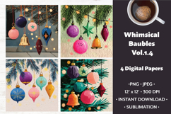 Whimsical Baubles Digital Paper Vol.1.4,4 PNG and JPEG Product Image 1