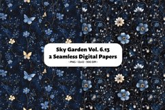 Sky Garden Seamless Digital Paper Vol. 6.13, 2 PNG Product Image 1