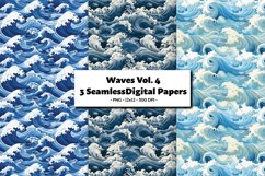 Waves Seamless Digital Paper Vol. 4, 3 PNG Product Image 1