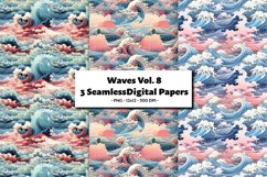 Waves Seamless Digital Paper Vol. 8, 3 PNG Product Image 1