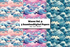 Waves Seamless Digital Paper Vol. 9, 3 PNG Product Image 1