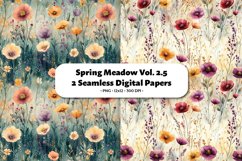 Spring Meadow Seamless Digital Paper Vol.2.5, 2 PNG Product Image 1