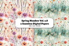 Spring Meadow Seamless Digital Paper Vol.2.8, 2 PNG Product Image 1