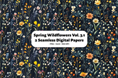Spring Wildflowers Seamless Digital Paper Vol.3.1, 2 PNG Product Image 1