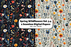 Spring Wildflowers Seamless Digital Paper Vol.3.4, 2 PNG Product Image 1