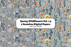 Spring Wildflowers Seamless Digital Paper Vol.1.5, 2 PNG Product Image 1