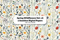 Spring Wildflowers Seamless Digital Paper Vol.1.6, 2 PNG Product Image 1