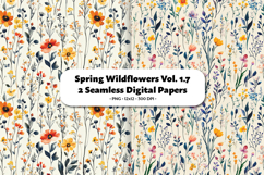 Spring Wildflowers Seamless Digital Paper Vol.1.7, 2 PNG Product Image 1