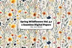 Spring Wildflowers Seamless Digital Paper Vol.3.7, 2 PNG Product Image 1