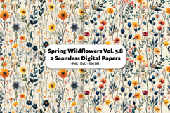 Spring Wildflowers Seamless Digital Paper Vol.3.8, 2 PNG Product Image 1