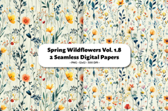 Spring Wildflowers Seamless Digital Paper Vol.1.8, 2 PNG Product Image 1