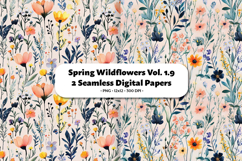 Spring Wildflowers Seamless Digital Paper Vol.1.9, 2 PNG Product Image 1