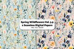 Spring Wildflowers Seamless Digital Paper Vol.3.9, 2 PNG Product Image 1