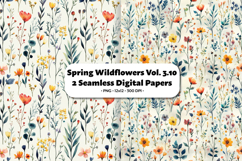 Spring Wildflowers Seamless Digital Paper Vol.3.10, 2 PNG Product Image 1